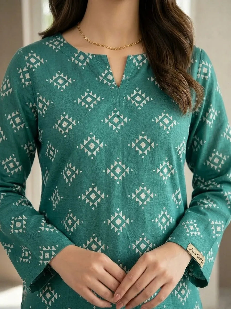 lawn 2 pc with printed trouser