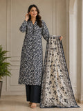 Printed Lawn 3-Piece Suit with Bamber Dupatta