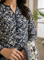 Printed Lawn 3-Piece Suit with Bamber Dupatta