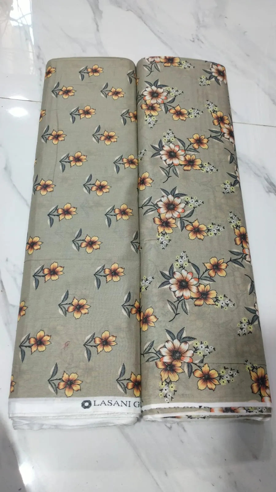 Beige Floral Lawn 2 Piece Suit