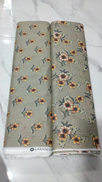 Beige Floral Lawn 2 Piece Suit