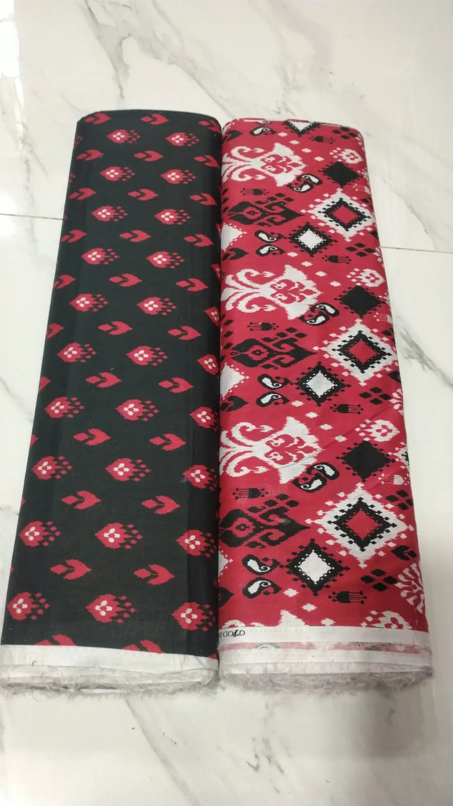 Black & Red Printed Lawn 2 Piece