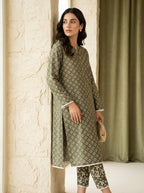 lawn 2 pc with printed trouser