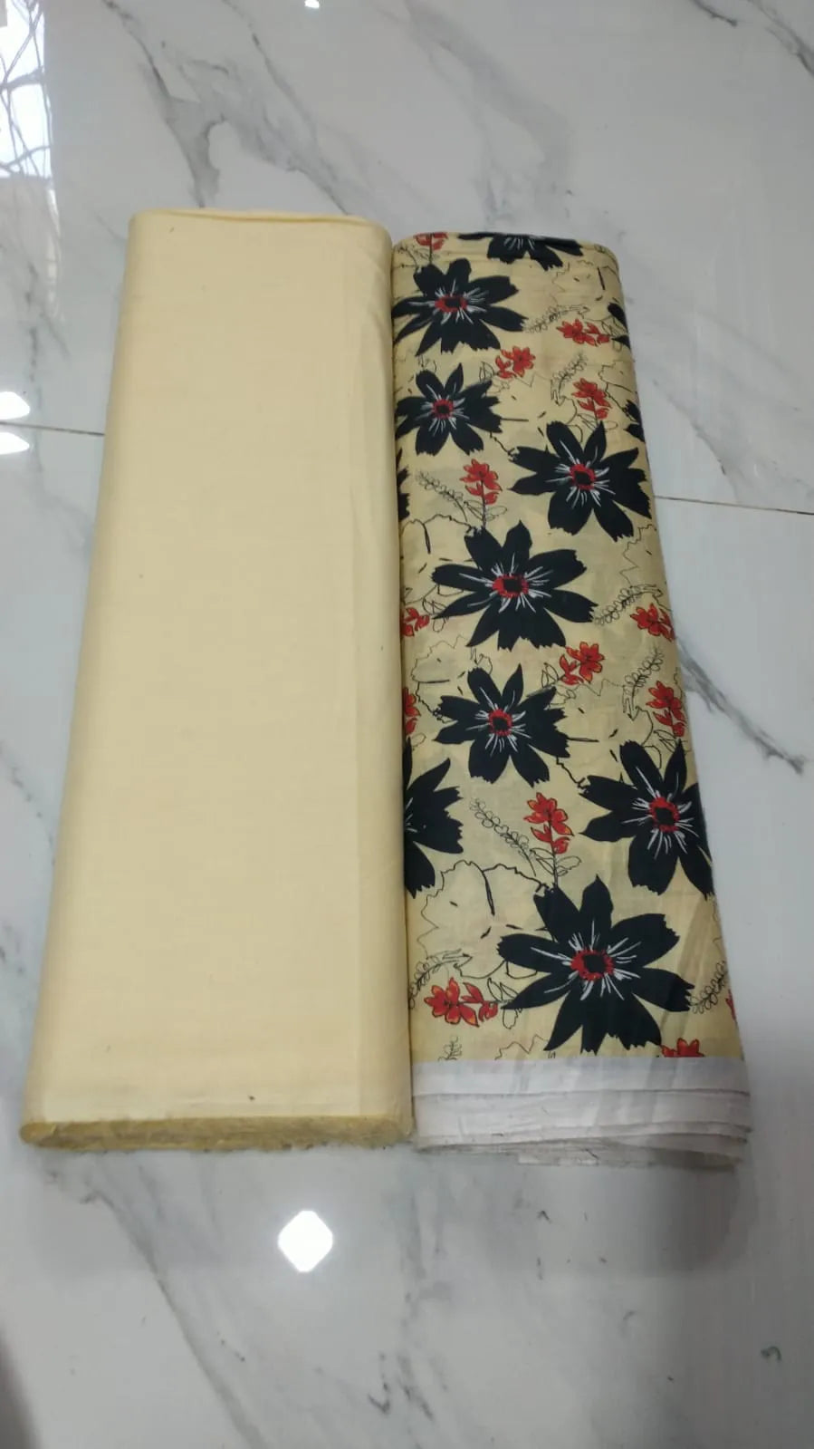 lawn 2 pc with plain trouser