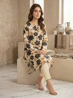 lawn 2 pc with plain trouser