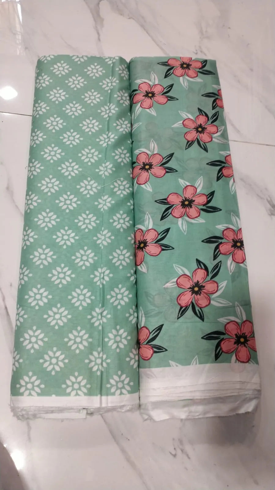 Mint Floral Lawn 2 Piece printed trouser