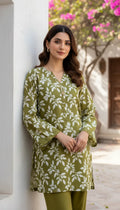 lawn 2 pc with plain trouser