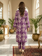 Purple Floral Lawn Allover Printed 2 Piece Suit