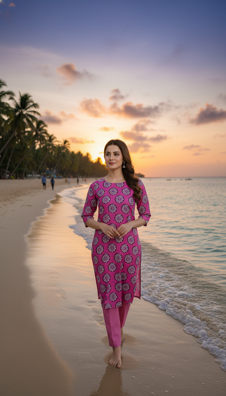 lawn 2 pc with plain trouser