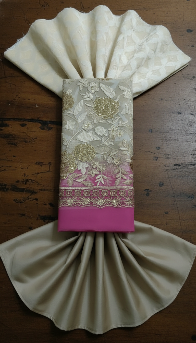 Elegant Double Shade Organza 3PC Suit