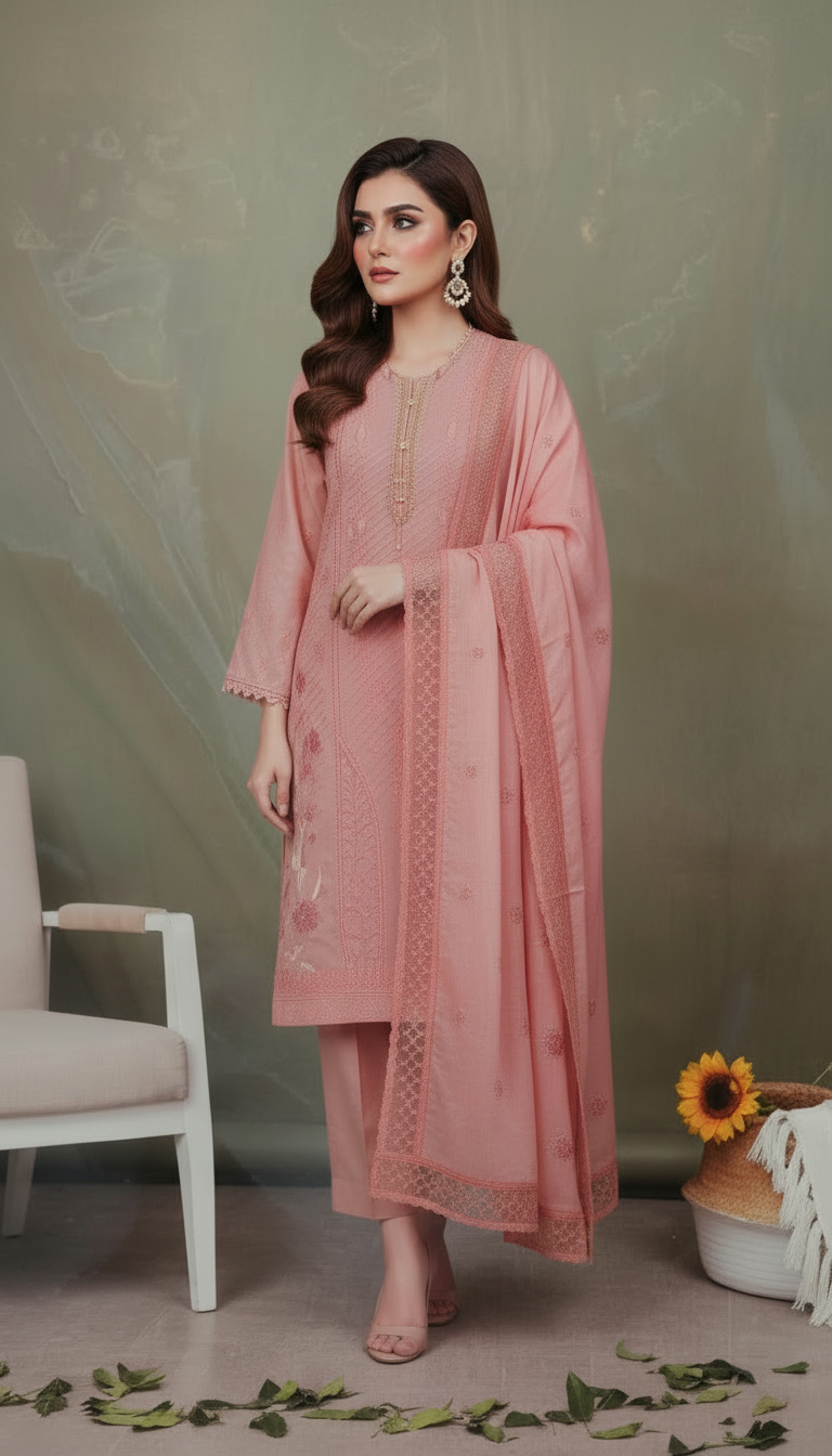 Flora 3 Piece Lawn Suit