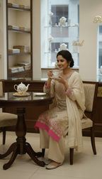Elegant Double Shade Organza 3PC Suit