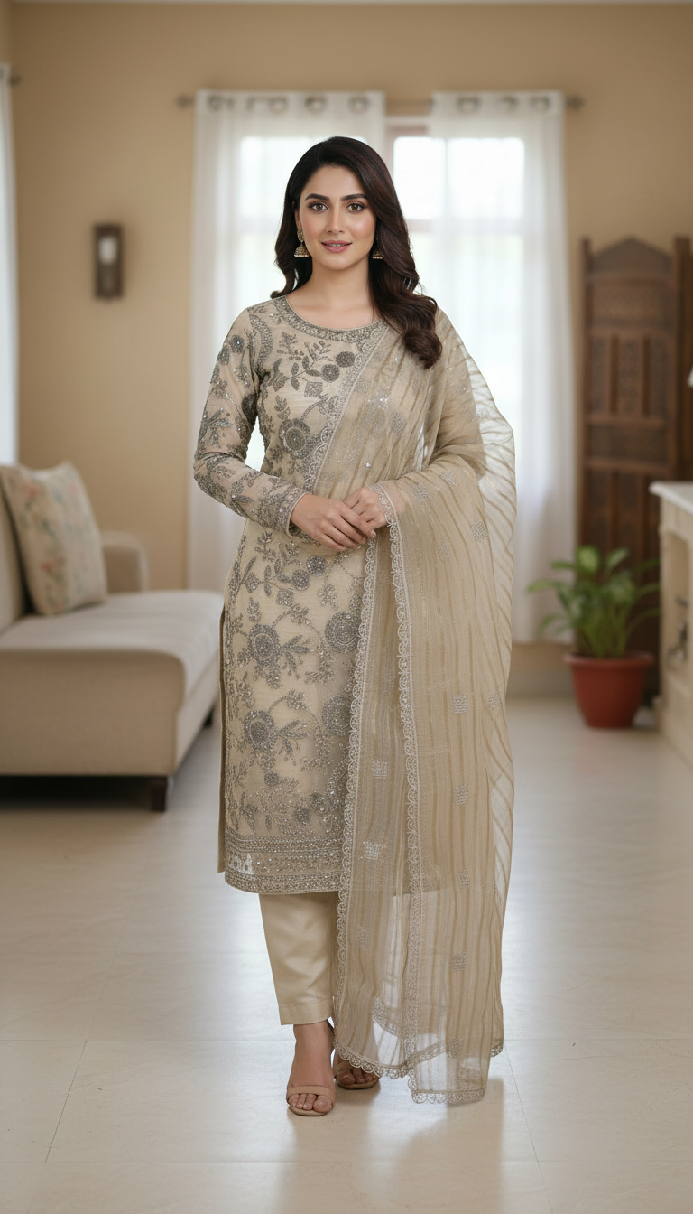 3PC Khadi net
