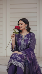 3 Piece Embroidered Lawn Suit