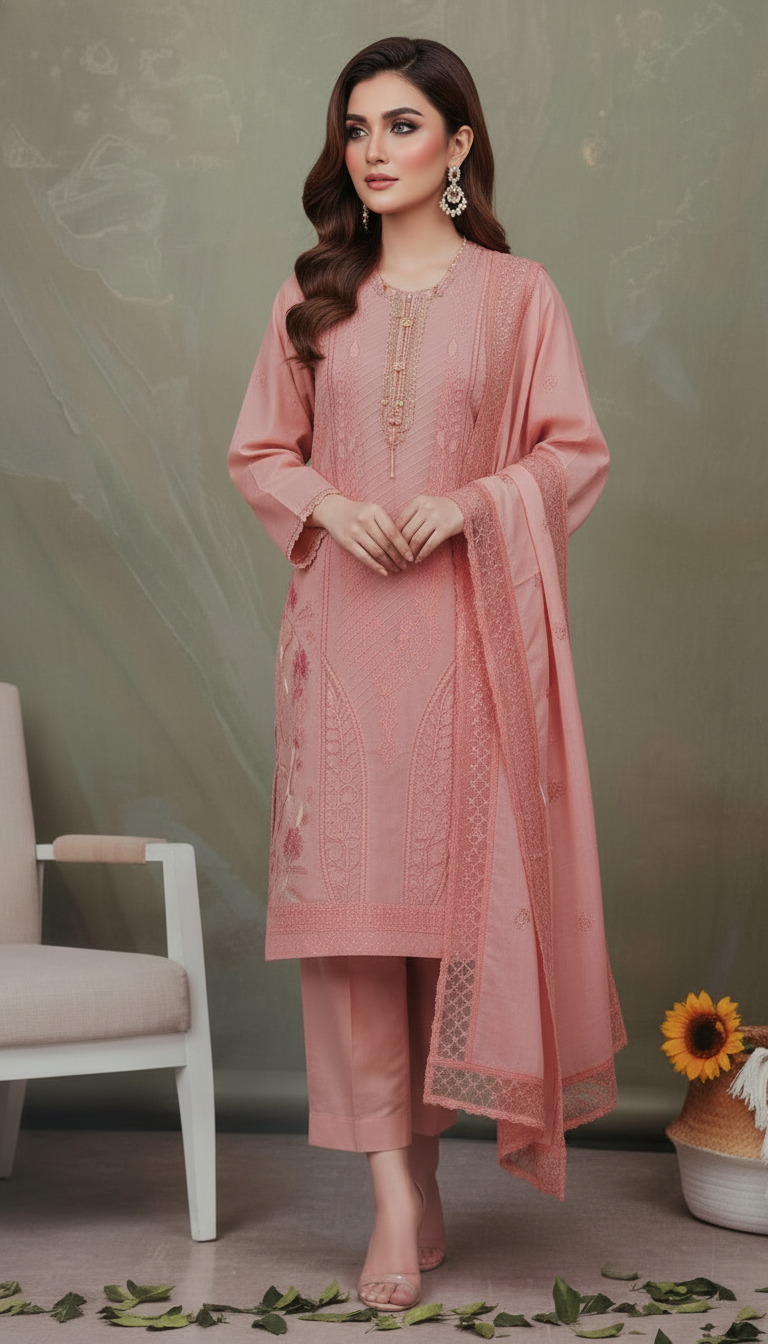 Flora 3 Piece Lawn Suit