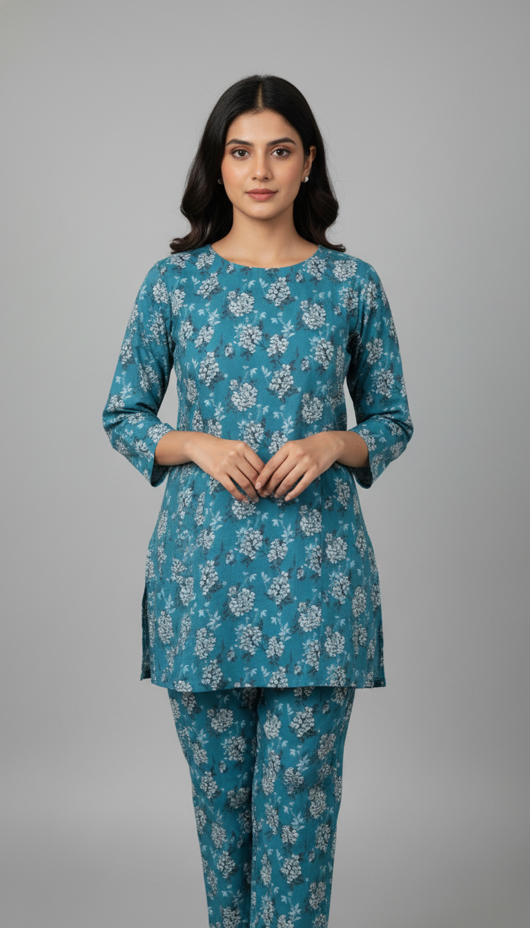 2-PC Lawn Co-ord Set – Allover Printed