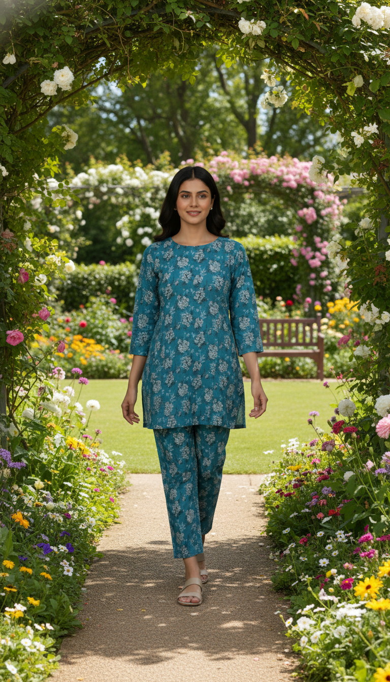 2-PC Lawn Co-ord Set – Allover Printed
