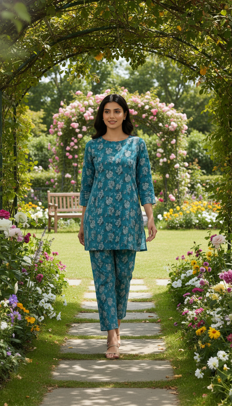 2-PC Lawn Co-ord Set – Allover Printed
