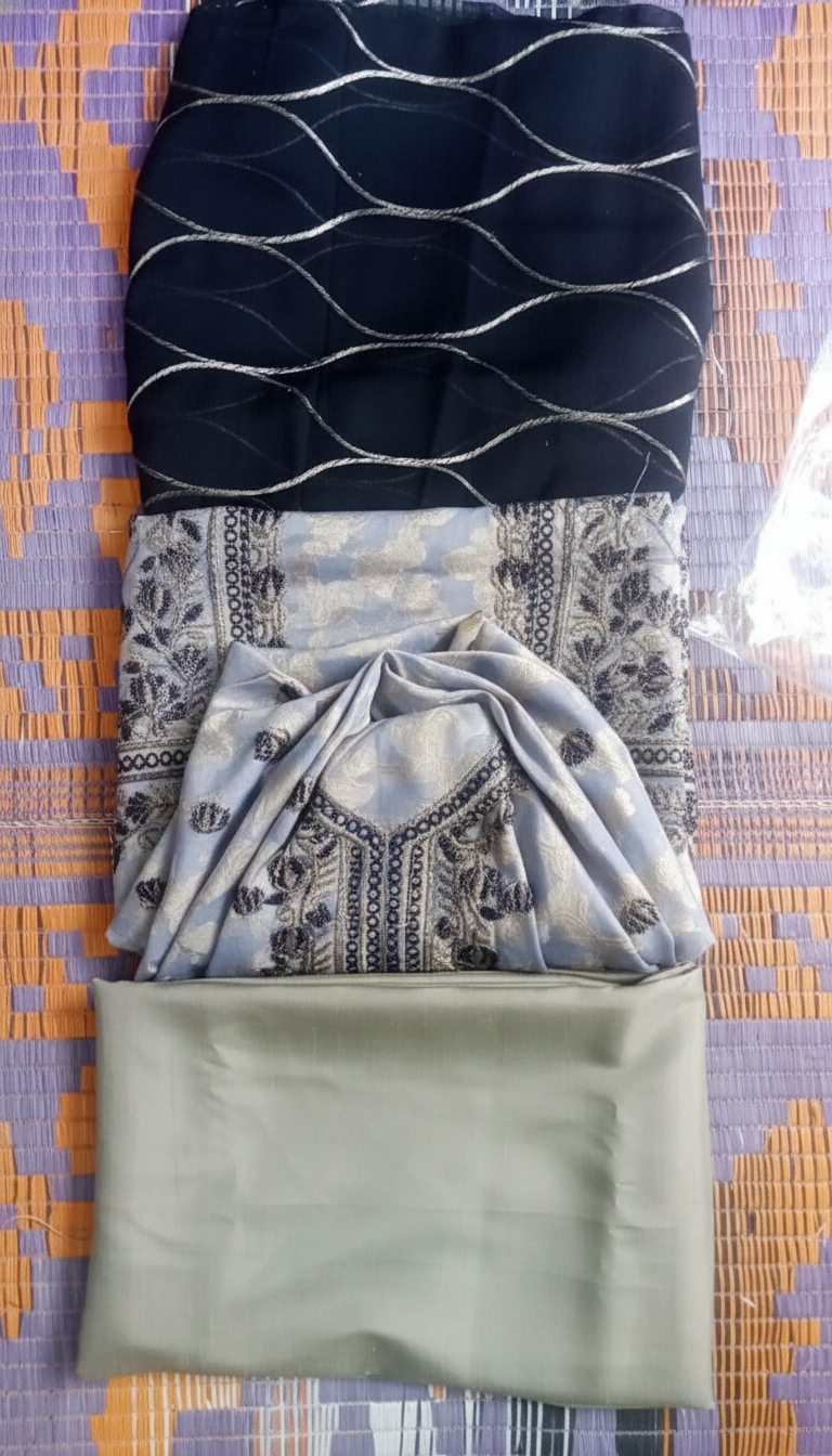 Elegant Brosha Organza 3PC Suit