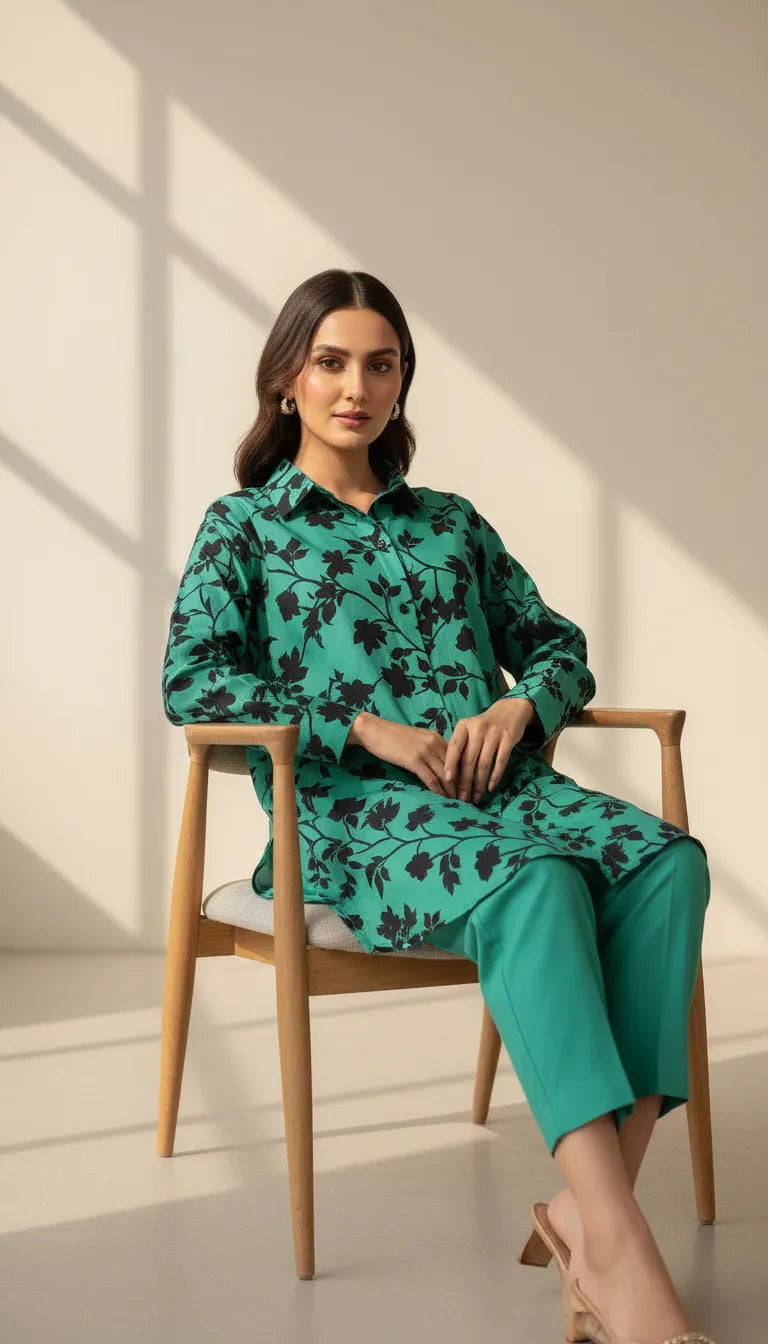 lawn 2 pc wiyh plain trouser