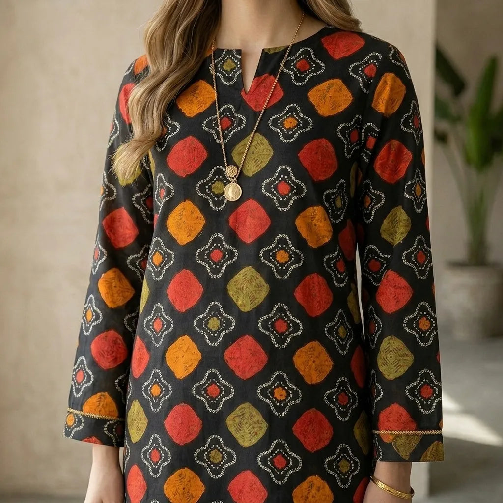 lawn printed 2 pc