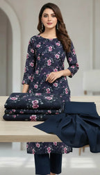 lawn 2 pc with plain trouser