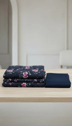 lawn 2 pc with plain trouser