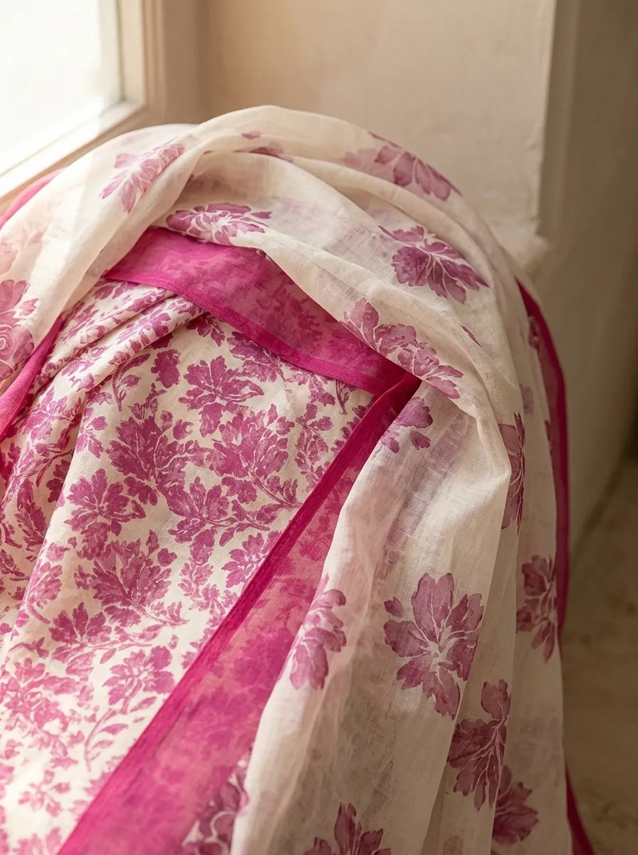 Printed Lawn 3-Piece Suit with Bamber Dupatta