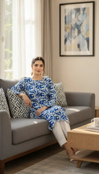 lawn 2 pc with plain trouser