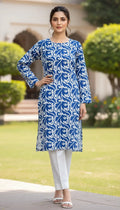lawn 2 pc with plain trouser