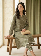 lawn 2 pc with printed trouser